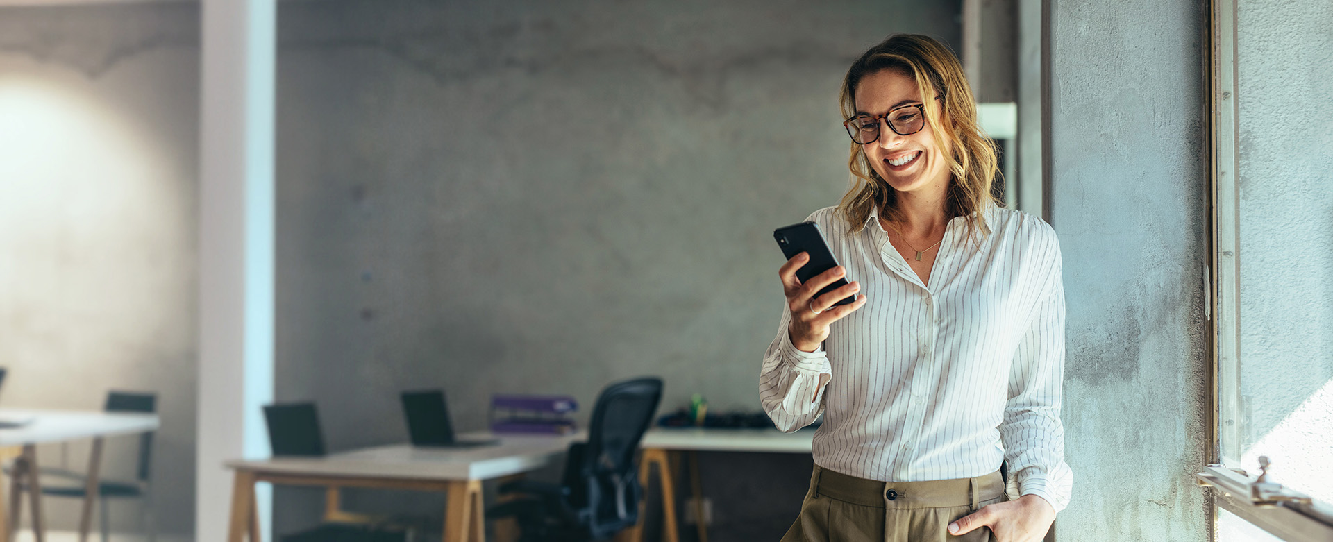 Business woman portrait in office